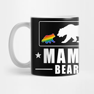 LGBT Mom Mama Bear LGBT Shirts Mothers Gift Rainbow Shirt Mug